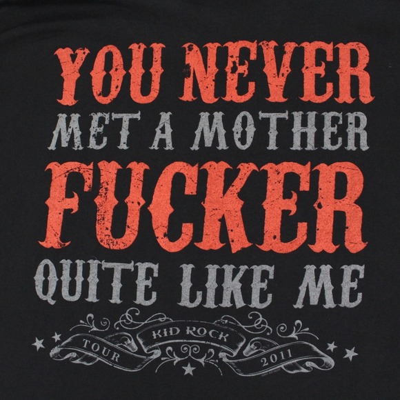 Kid Rock 2011 Concert T-Shirt Mens 2XL Black Cotton Short Sleeve Hanes - Picture 8 of 9